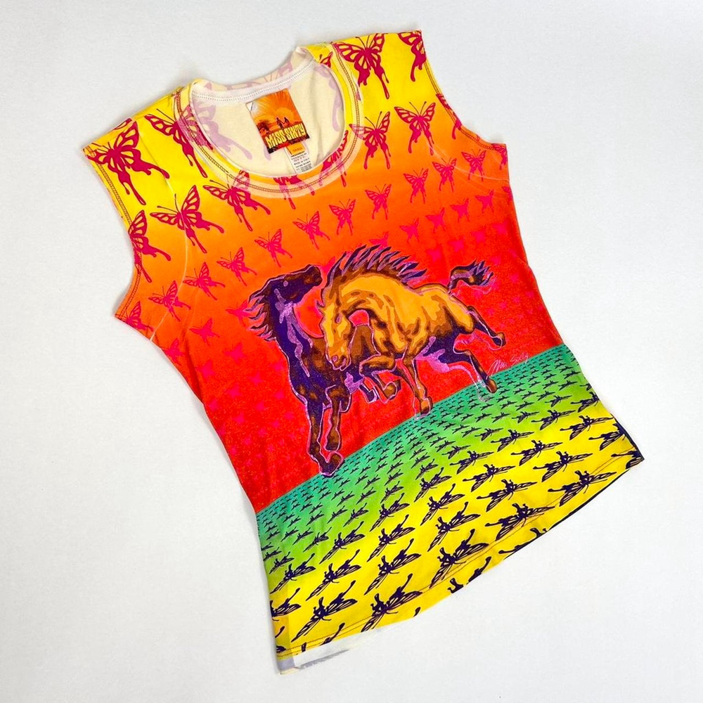 RARE y2k Miss Sixty psychedelic tank top